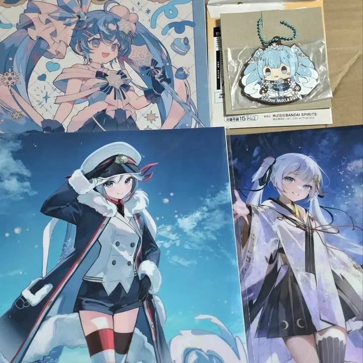 [BUNJANG] Hatsune Miku Yuki Miku Kuji Clear Poster File, Keychain, Strap Bundle Set / 하츠네 미쿠 유키 미쿠 쿠지 클리어 포스터 파일 키링 스트랩 일괄 S상 R상