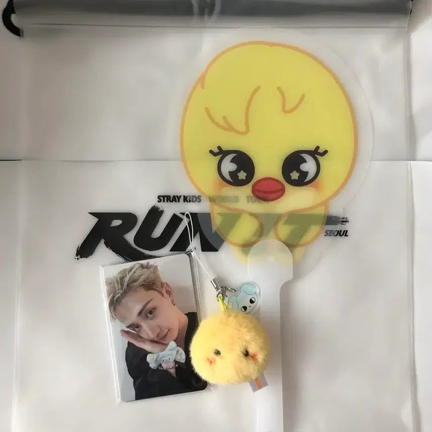[BUNJANG] Stray Kids Felix Concert Special Gift Set (Photocards, Handkerchief, Keyring, Fan, Pouch) / [첫첫] 콘서트 입장 기프트 스테이존 특전 스트레이키즈 스키즈 스키주 포카 포토카드 키링 부채 런잇 뽁아리 필릭스