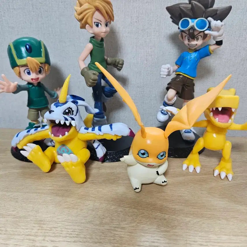 [BUNJANG] Digimon Figures Taichi Agumon Matt Gabumon Set / 디지몬 피규어 태일이 매튜 리키 파닥몬 아구몬 파피몬 세트