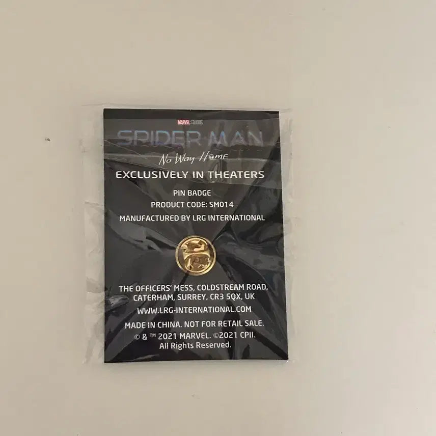 [BUNJANG] Spider-Man: No Way Home Pin Badge / 스파이더맨 노웨이홈 핀뱃지