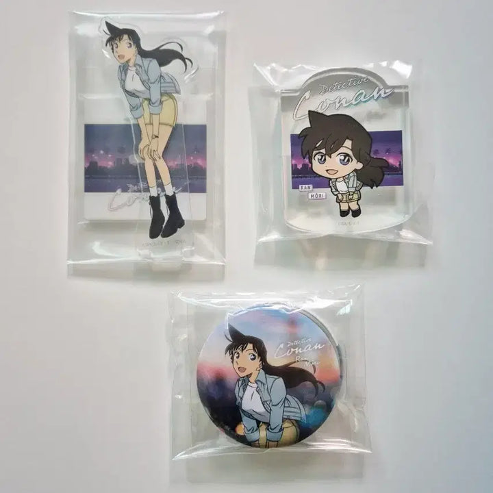 [BUNJANG] Detective Conan Ran Mouri Acrylic Stand, Can Badge &amp; Corotta Set / 명탐정 코난 세가 이치방 쿠지 모리 란 아크릴 스탠드 캔뱃지 코롯타 미란이