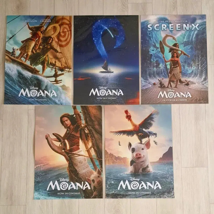 [BUNJANG] Moana 5-Poster Bundle Set / (5종일괄) 모아나 포스터 5종 일괄판매