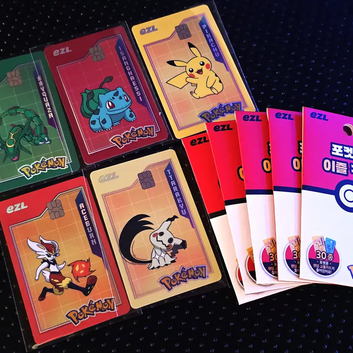 [BUNJANG] Pokemon 30th Anniversary Limited Edition Ez-Card Set (30 Types) / 30주년 한정 포켓몬스터 이즐 교통카드 30종 Pokemon card 레쿠자 피카츄 따라큐 에이스번 이상해씨