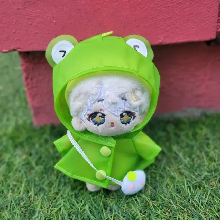 [BUNJANG] 10cm Frog Raincoat Doll Clothes Set / 10cm 개구리 우비 인형 옷