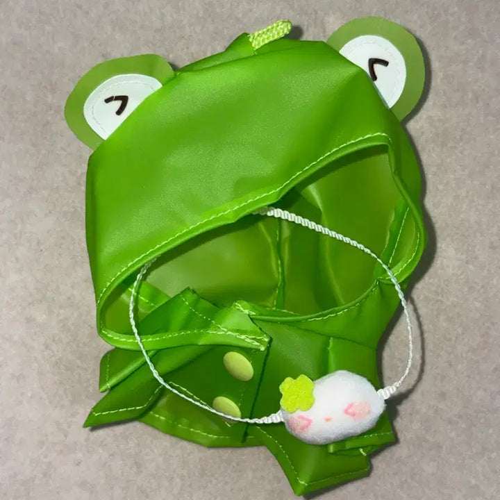 [BUNJANG] 10cm Frog Raincoat Doll Clothes Set / 10cm 개구리 우비 인형 옷