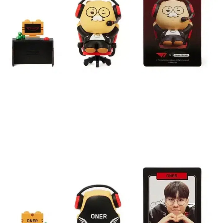 [BUNJANG] T1 x Kakao Friends Chun-sik Owner Figure + Mini Figure Split Set / T1 x 카카오 프렌즈 춘식이 오너 피규어 + 미니 피규어 분철