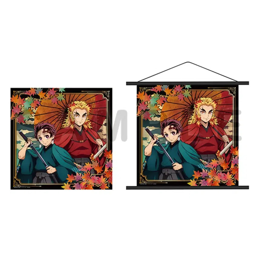 [BUNJANG] Demon Slayer Kyojuro Rengoku &amp; Tanjiro Kamado Tapestry / 귀멸의 칼날 렌고쿠 쿄쥬로&amp; 카마도 탄지로 태피스트리