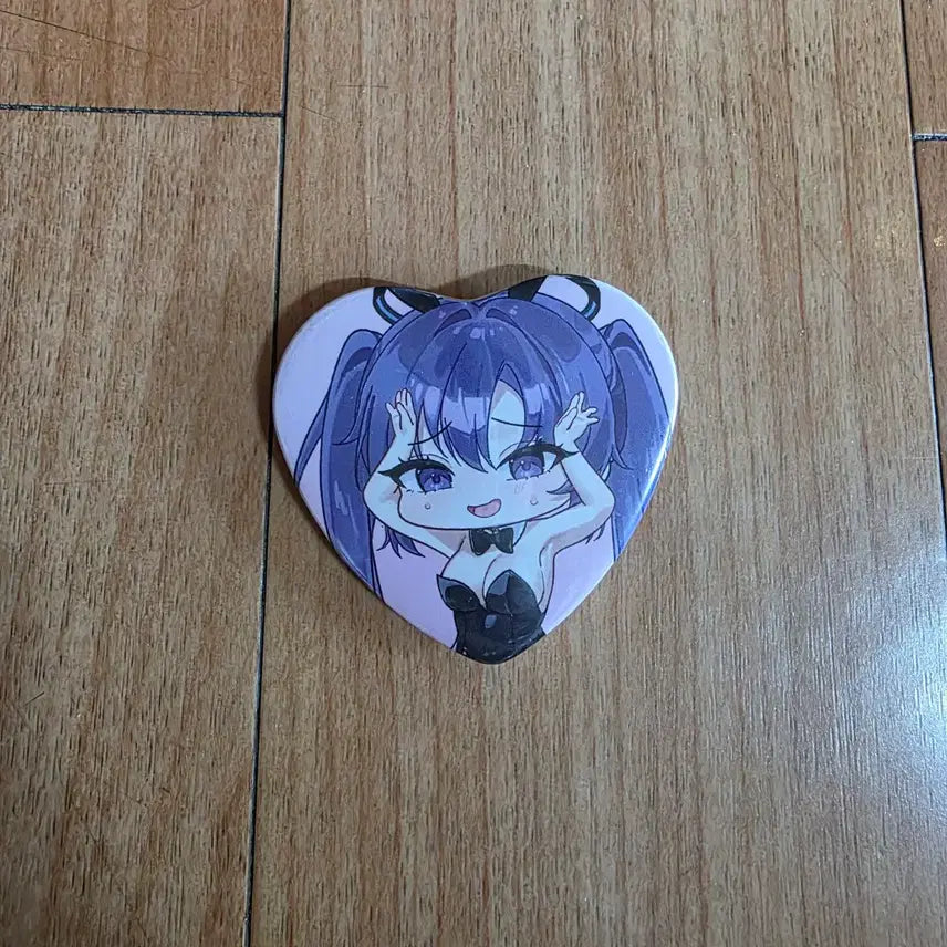 [BUNJANG] Blue Archive Yuuka Bunny Girl Heart Can Badge / 블루 아카이브 유우카 바니걸 하트 캔뱃지 판매합니다