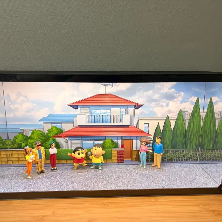 [BUNJANG] Figure Field Crayon Shin-chan Diorama LED Display Cabinet / 피규필드 짱구 피규어 디오라마 LED 장식장