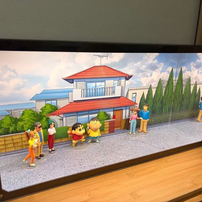 [BUNJANG] Figure Field Crayon Shin-chan Diorama LED Display Cabinet / 피규필드 짱구 피규어 디오라마 LED 장식장