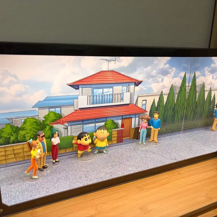 [BUNJANG] Figure Field Crayon Shin-chan Diorama LED Display Cabinet / 피규필드 짱구 피규어 디오라마 LED 장식장