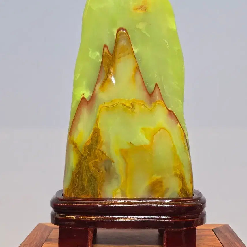 [BUNJANG] Shaking Auspicious Pattern Jade Stone Mineral Sooseok / 26073034 좋은 에너지를 내뿜는 산경문양 옥 가공석 광물 수석 팝니다