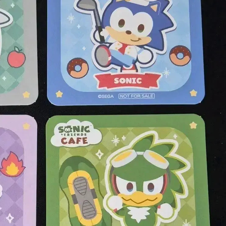 [BUNJANG] Sonic the Hedgehog &amp; Friends Coaster Set / 소닉 소닉프렌즈 카페 소닉, 제트 코스터 양도판매