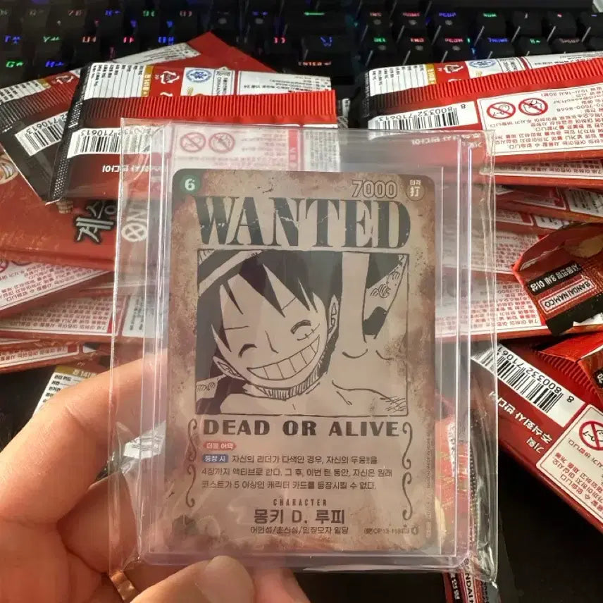 [BUNJANG] One Piece Luffy Wanted Poster Card / 원피스카드 루피 수배서
