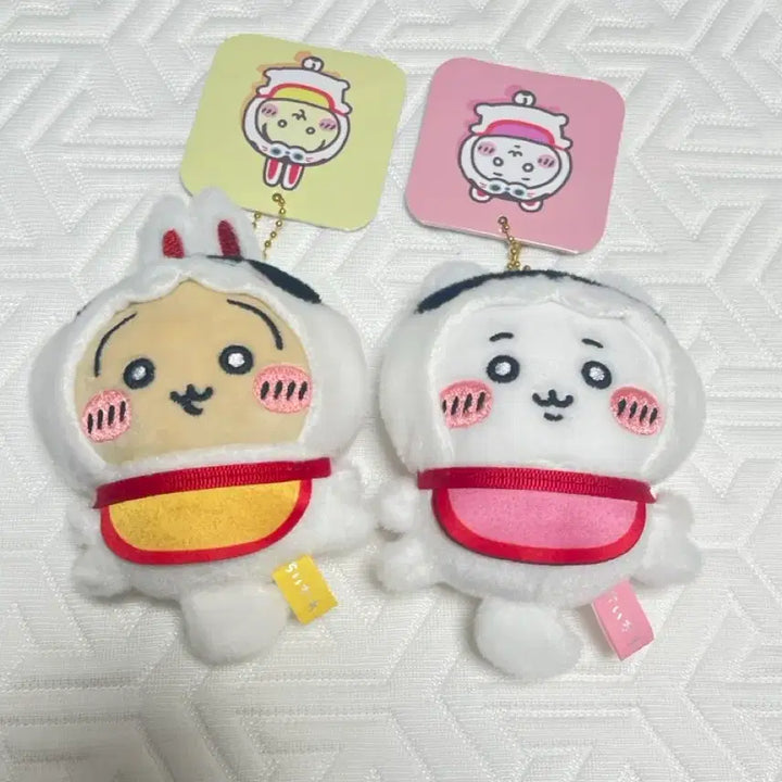 [BUNJANG] Usagi &amp; Chiikawa Character Plush Keychain Set / [새상품] 우사기, 치이카와 인형 키링 세트