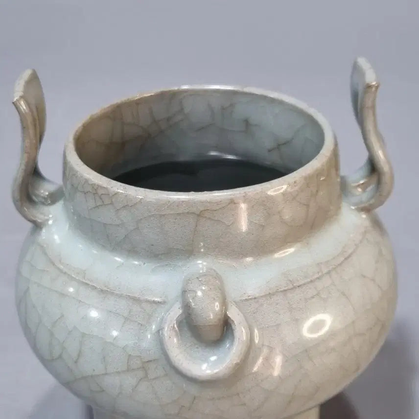 [BUNJANG] Goryeo Dynasty Celadon Incense Burner with Two Handles / 관요 청자 양이로. 고12