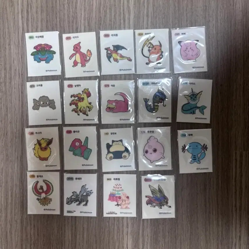 [BUNJANG] Pokemon Sticker Collection (19 Types) / 포켓몬 띠부씰 19종