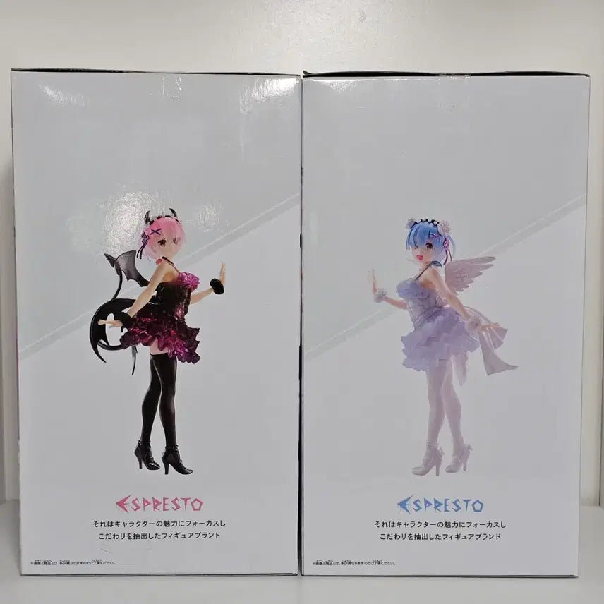 [BUNJANG] Re:Zero Rem &amp; Ram Angel Devil Espresso Special Clear &amp; Dressy Figure Set (Sealed) / 미개봉 일괄 리제로 렘 람 엔젤 천사 악마 피규어 에스프레스토 clear&amp;dressy 스페셜컬러 클리어 드레시