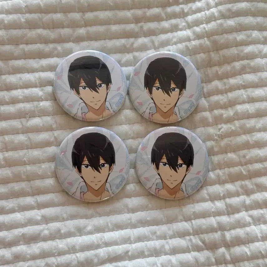 [BUNJANG] Free! Nanase Haruka Golden Blossom Can Badge Set (4) / 프리! free! 나나세 하루카 골든 블라썸 캔뱃지 4개