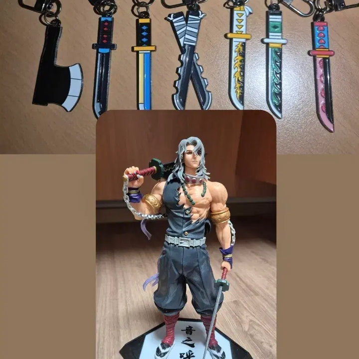 [BUNJANG] Demon Slayer Tengen Uzui Nichirin Swords Set / 귀멸의 칼날 텐겐 피규어, 일륜도 7종