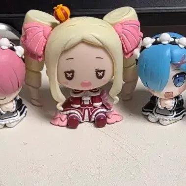 [BUNJANG] Re:Zero Rem, Ram, Emilia, Beatrice Chibi Figure Bundle Set / 리제로 렘 람 에밀리아 베티 피규어 일괄 판매