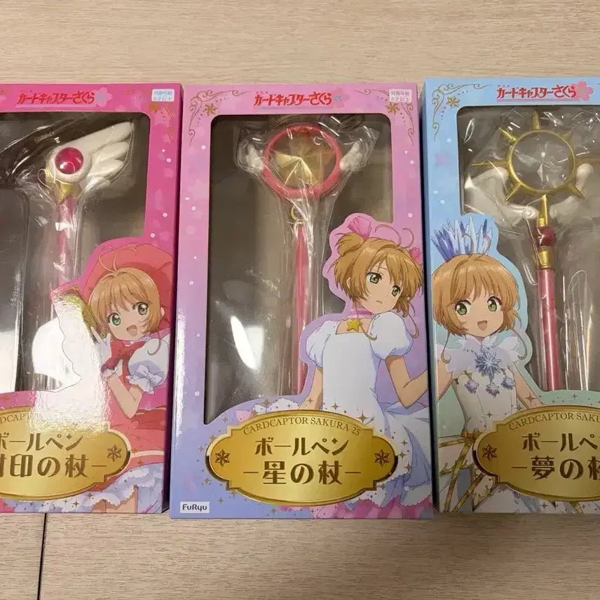 [BUNJANG] FURYU Cardcaptor Sakura Figure Pen Set (Chicken, Star, Dream Wands) / 후류 카드캡터체리 피규어 볼펜 일괄(닭봉, 별봉, 꿈봉)