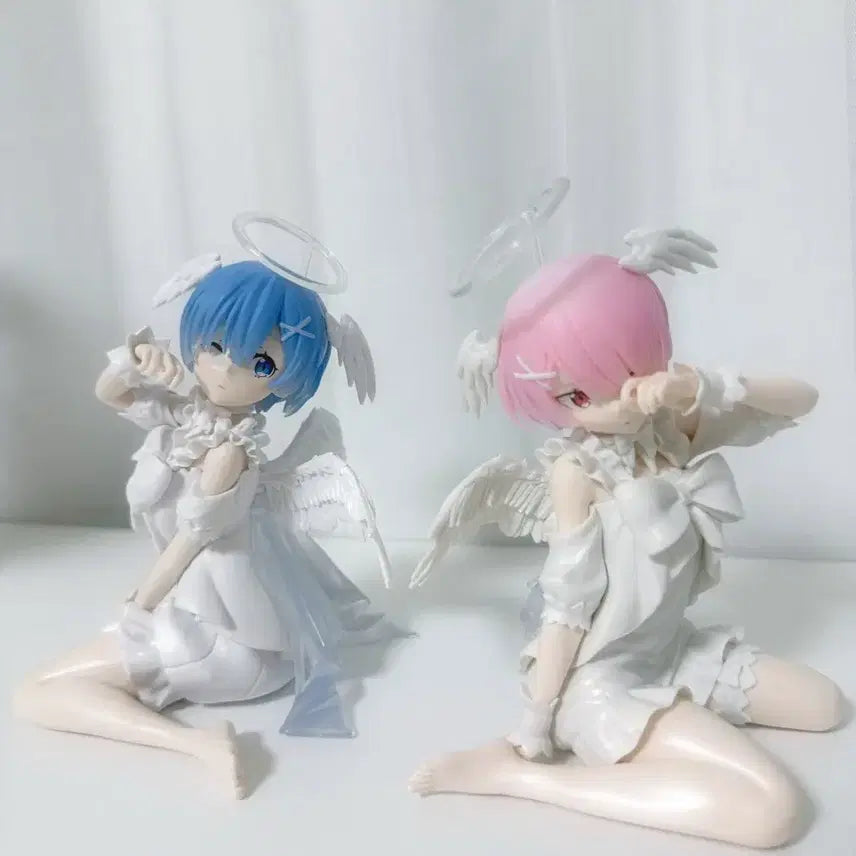 [BUNJANG] Re:Zero Ram &amp; Rem Relax Time Sweet Angel Figure Bundle Set / 렘 람 릴렉스타임 스위트엔젤 피규어 천사 일괄