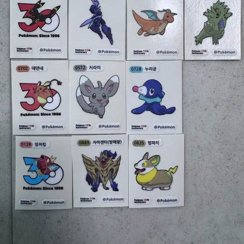 [BUNJANG] Pokemon 30th Anniversary "Tti-busil" Sticker Bundle Set / 포켓몬 30주년 기념 띠부씰 일괄 판매