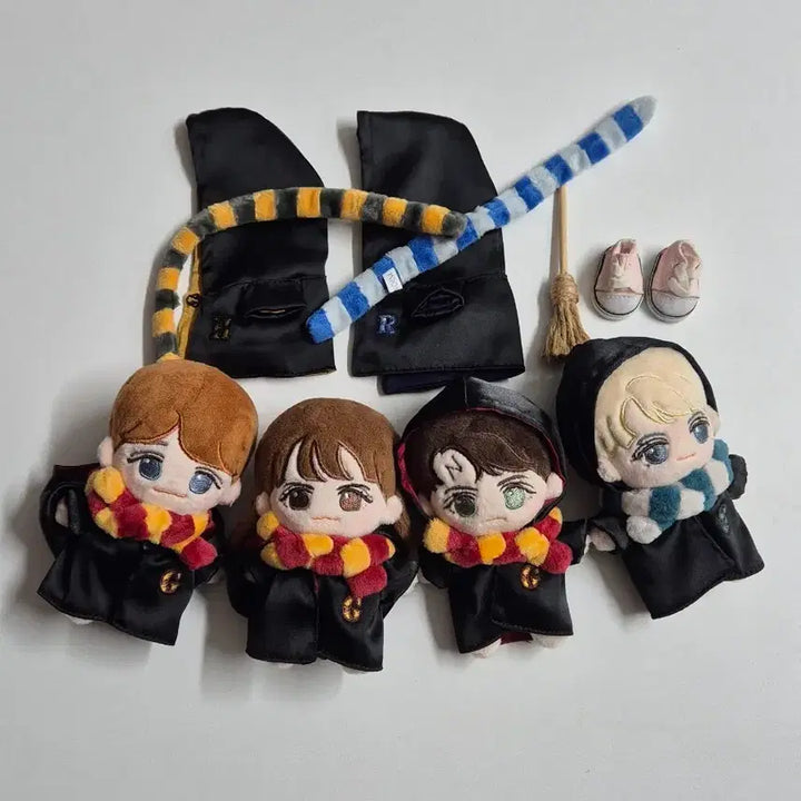 [BUNJANG] Harry Potter 10cm Plush Doll Set - Harry, Ron, Hermione, Malfoy / 해리포터 인형 세트 10cm 솜 인형 해리 론 해르미온느 말포이