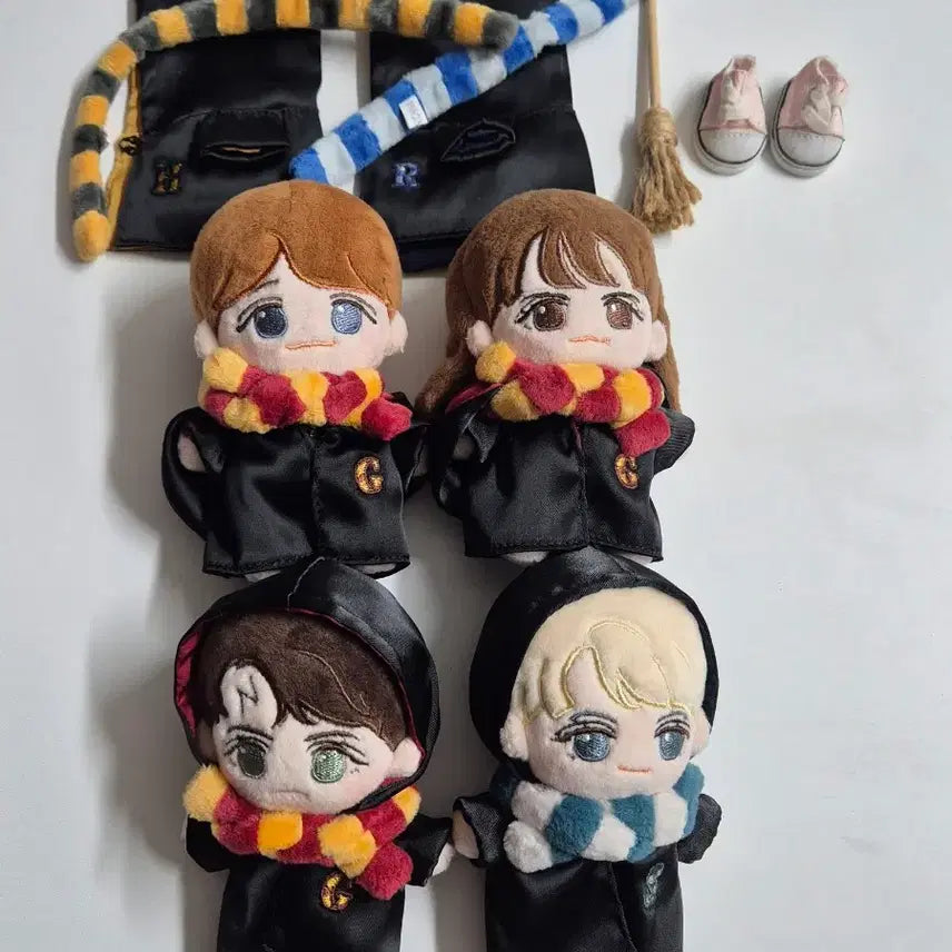 [BUNJANG] Harry Potter 10cm Plush Doll Set - Harry, Ron, Hermione, Malfoy / 해리포터 인형 세트 10cm 솜 인형 해리 론 해르미온느 말포이