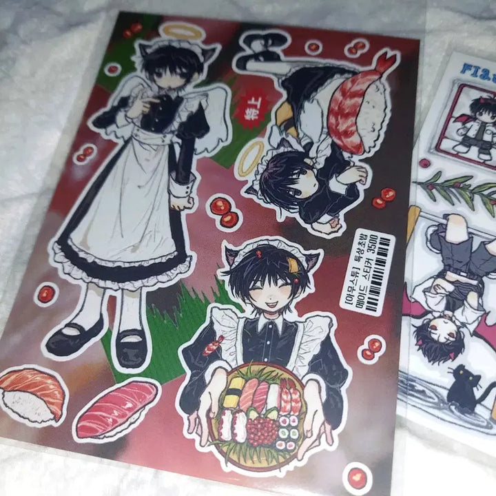 [BUNJANG] AmusTew Evil vs Evil Special Sushi Maid Sticker Bundle / 일괄) 아무스튜 악인악과 특상초밥 메이드 스티커 부일페 서일페 문구 다꾸용