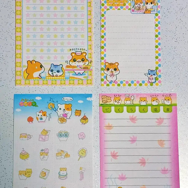 [BUNJANG] Heisei Retro Paper Lemon Ham Letter Set - Mini Pack (4 sheets) / (덤추가) 헤이세이 고전지류 레몬햄 레터소분 (4장)