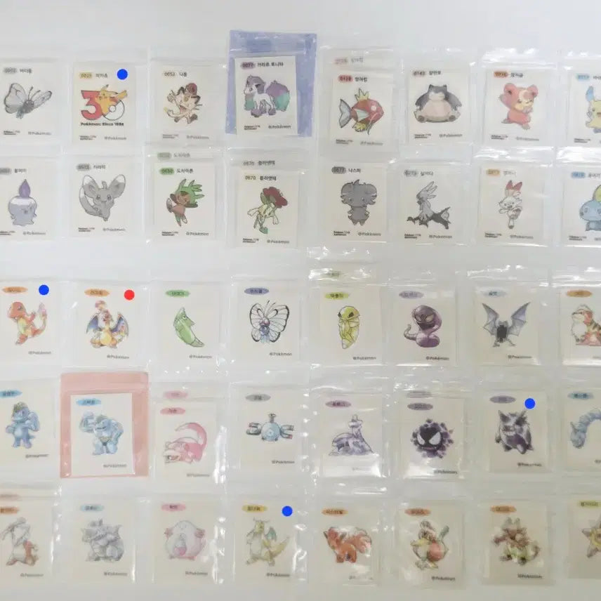 [BUNJANG] Pokemon 30th Anniversary Stickers / 포켓몬 띠부씰 판매&amp;교환 (시즌5, 아트워크)
