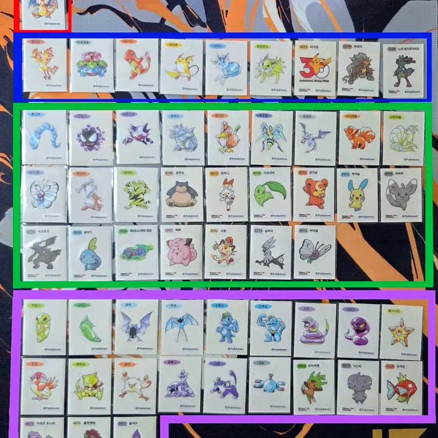 [BUNJANG] Pokemon 30th Anniversary Stickers / 포켓몬 띠부씰 판매&amp;교환 (시즌5, 아트워크)