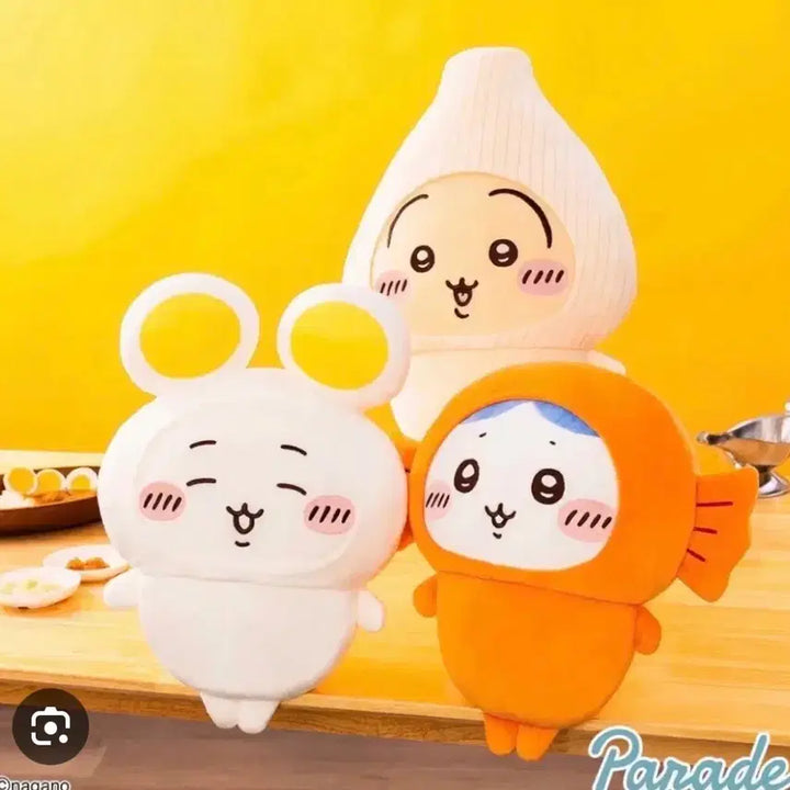 [BUNJANG] Chiikawa Curry and Friends Usagi "Rakkyo" Big Plush Doll / [새상품] 치이카와 카레와 친구들 락교 우사기 BIG 인형