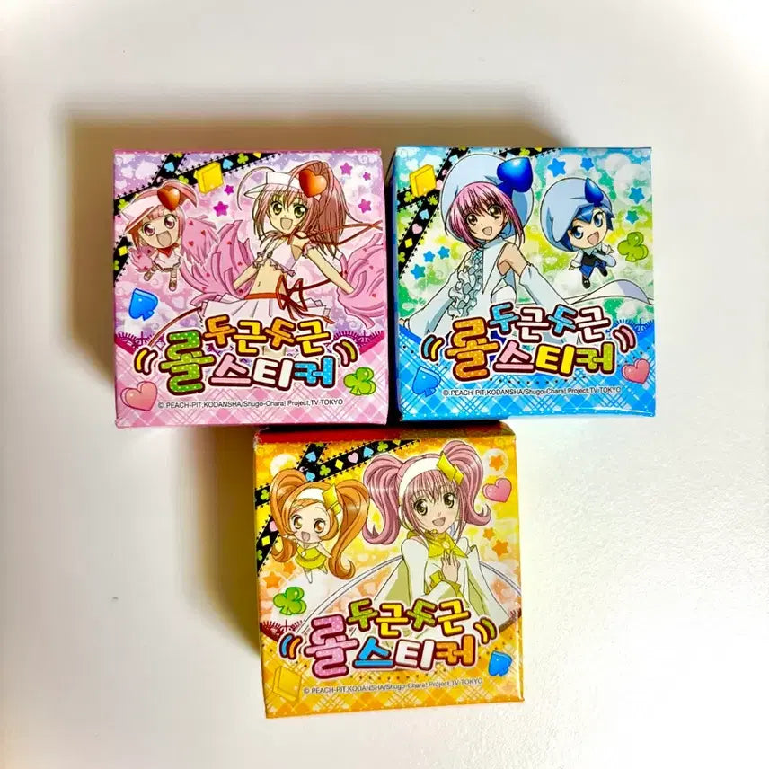 [BUNJANG] Character Collectible Change Cardcaptor Sakura Doki Doki Roll Sticker Set / 캐릭캐릭체인지 캐캐체 아무 두근두근 롤스티커 3종 일괄
