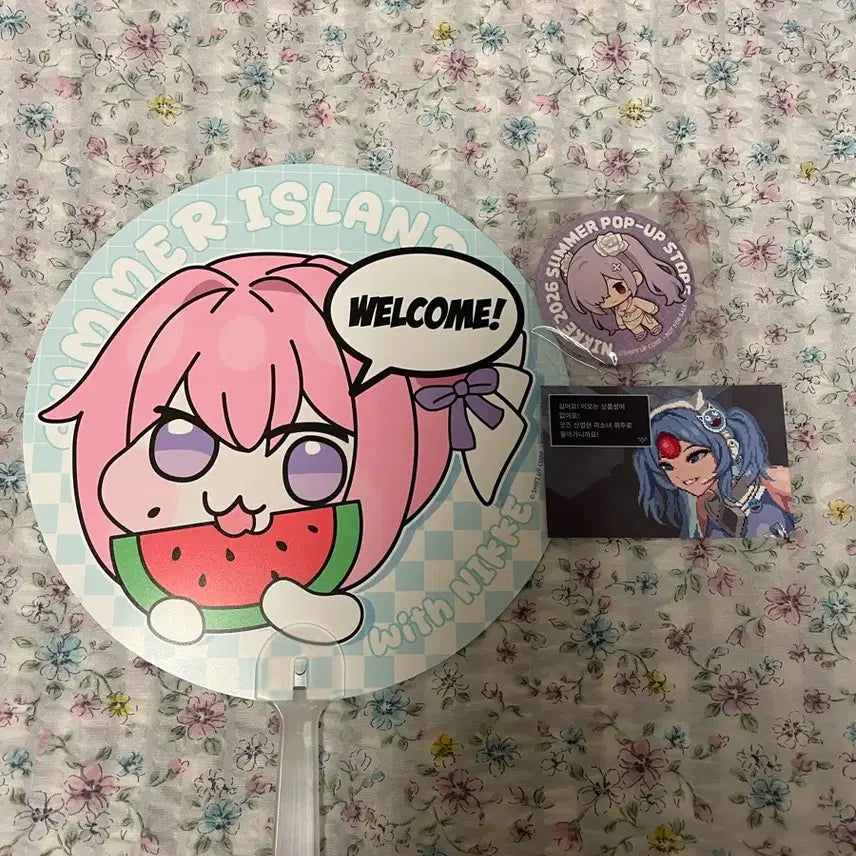 [BUNJANG] Goddess of Victory: NIKKE Pop-up Store Exclusive 2nd Week Jewel Coupon (300) + Can Badge + Folding Fan Set / 승리의여신 니케 팝업 입장특전 2주차 쥬얼쿠폰300+캔뱃지+도로롱부채