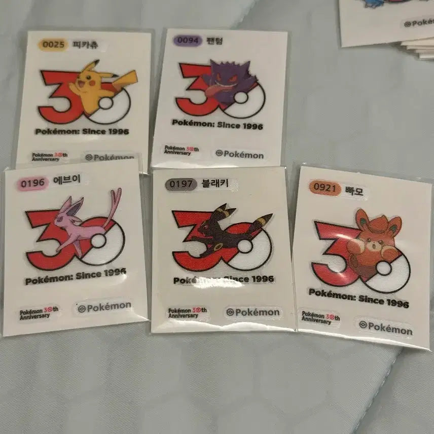[BUNJANG] Pokemon 30th Anniversary Artwork Logo Stickers / 포켓몬 띠부씰 판매 30주년 아트웍 로고 판매