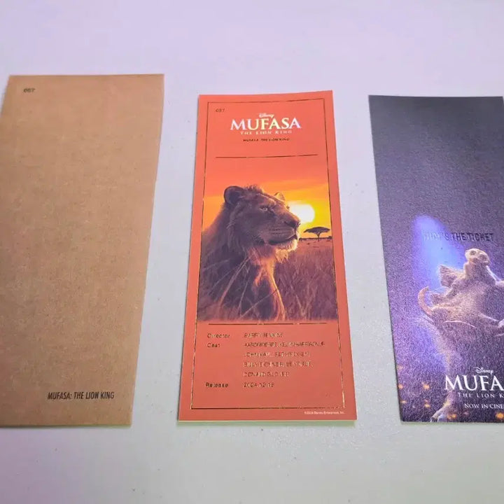 [BUNJANG] CGV TTT No.57 Mufasa: The Lion King Exclusive Ticket / CGV TTT No.57 <무파사: 라이온 킹>