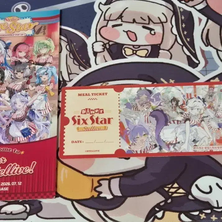 [BUNJANG] Stellive Pop-up Store Exclusive Pamphlet Ticket Six Stars Pop-up / 스텔라이브 팝업 스토어 입장 특전 팜플렛 티켓 식스 스타 팝업