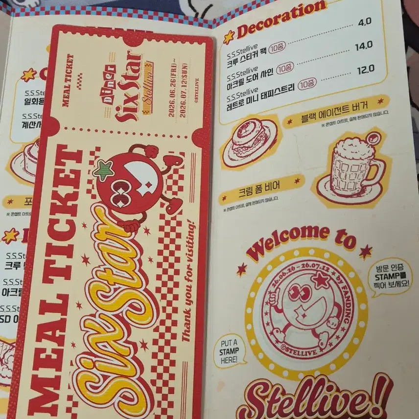 [BUNJANG] Stellive Pop-up Store Exclusive Pamphlet Ticket Six Stars Pop-up / 스텔라이브 팝업 스토어 입장 특전 팜플렛 티켓 식스 스타 팝업