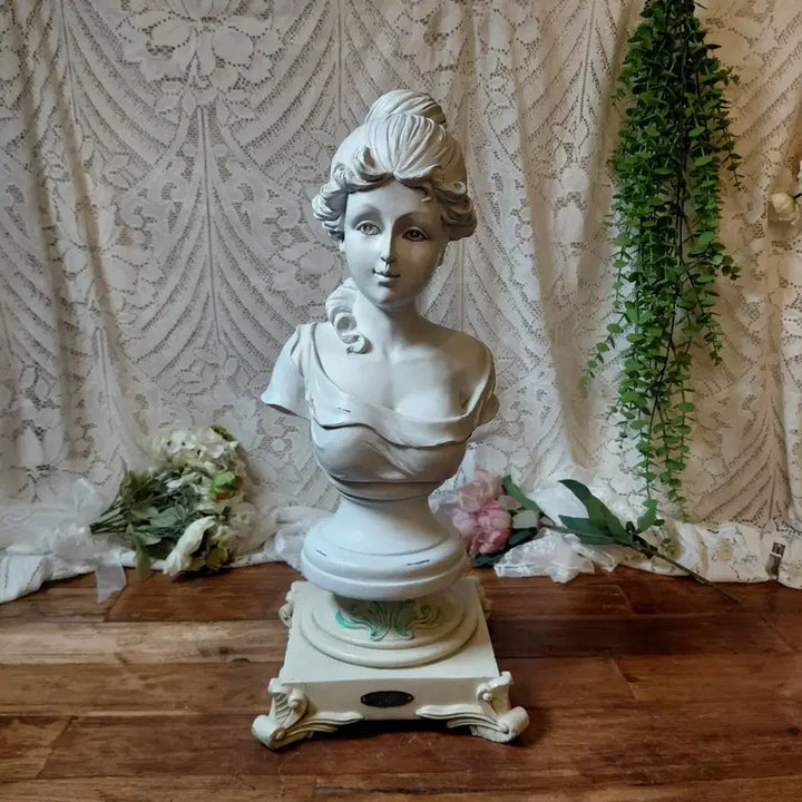 [BUNJANG] French Antique Female Bust Sculpture / 프랑스 앤틱 여성 흉상 조각상