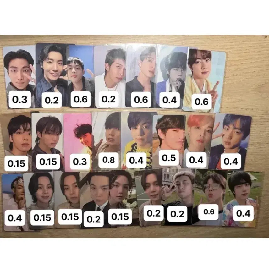 [BUNJANG] BTS RM Jin JH SG JM V JK Photocard Bundle Set / 방탄소년단 BTS 포카 rm Jin  jh sg jm v jk