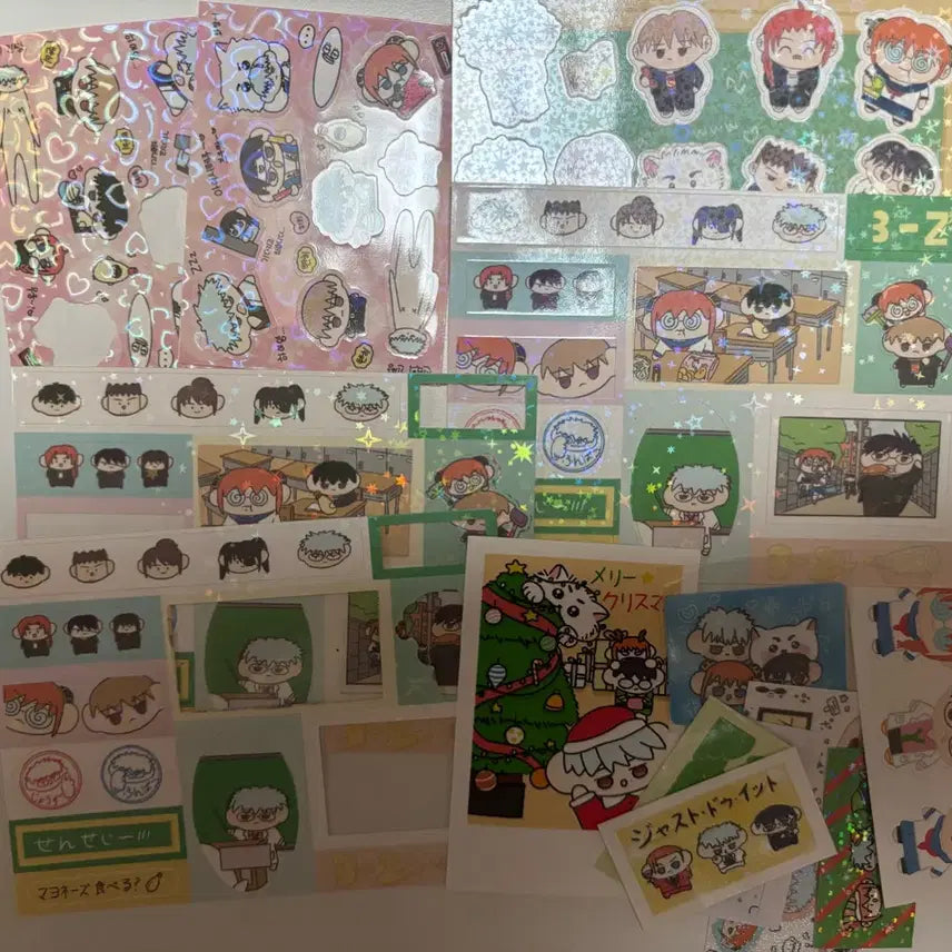 [BUNJANG] Gintama Official Goods Paper Stickers Bundle Set / 은혼 비공굿 지류 스티커 공굿 일괄판매