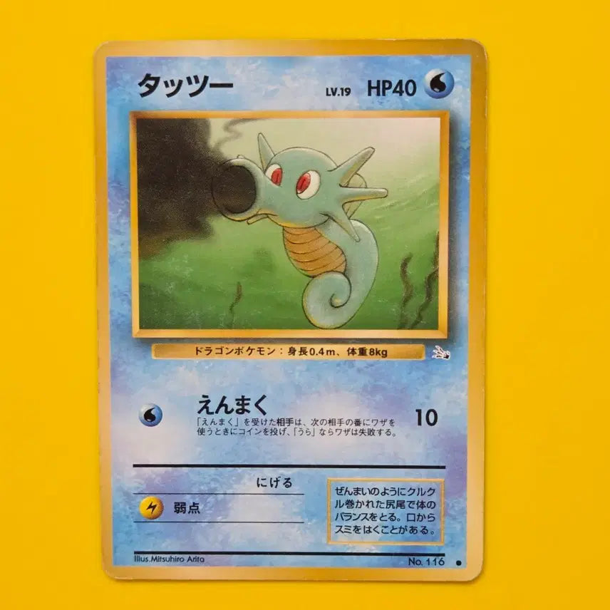 [BUNJANG] Pokemon Card Horsea Initial Japanese Edition Collectible Album Card / 포켓몬카드 쏘드라 초기 일판 일본판 소장용 앨범용