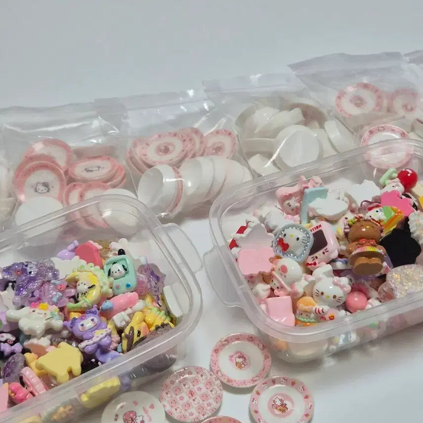 [BUNJANG] Sanrio Parts Bundle Set (Hello Kitty, Kuromi, Cinnamoroll) / 산리오 희귀 키티/쿠로미/시나모롤 등등 파츠 일괄