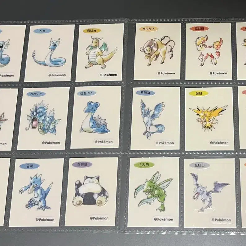 [BUNJANG] Pokemon 1st Gen Artwork Stickers Complete Set (Includes Mewtwo, Black Rayquaza Bonus) / 포켓몬 1세대 아트웍 띠부씰 전종(뮤츠 포함, 검쿠쟈 서비스)