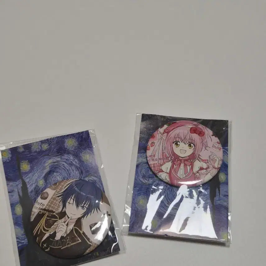 [BUNJANG] Shugo Chara! Tadase Tomoe &amp; Amu Hinamori Dessert Edition Pin Set / 캐릭캐릭체인지 토마,아무 뱃지 세트