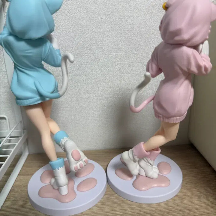 [BUNJANG] Re:Zero Ram Rem Fluffy Hoodie Figure Bundle Set / [일괄 택포 2.5] 리제로 렘 람 모후모후 후드 피규어