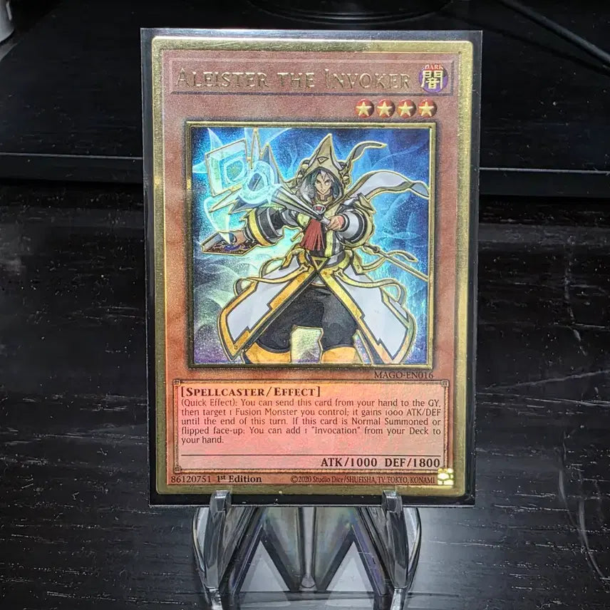 [BUNJANG] Yu-Gi-Oh! Aleister the Invoker (MAGO-EN016) Premium Gold Rare - New Illustration (English) / 유희왕 소환사 알레이스터 신일러 프리미엄 골드 레어 영판